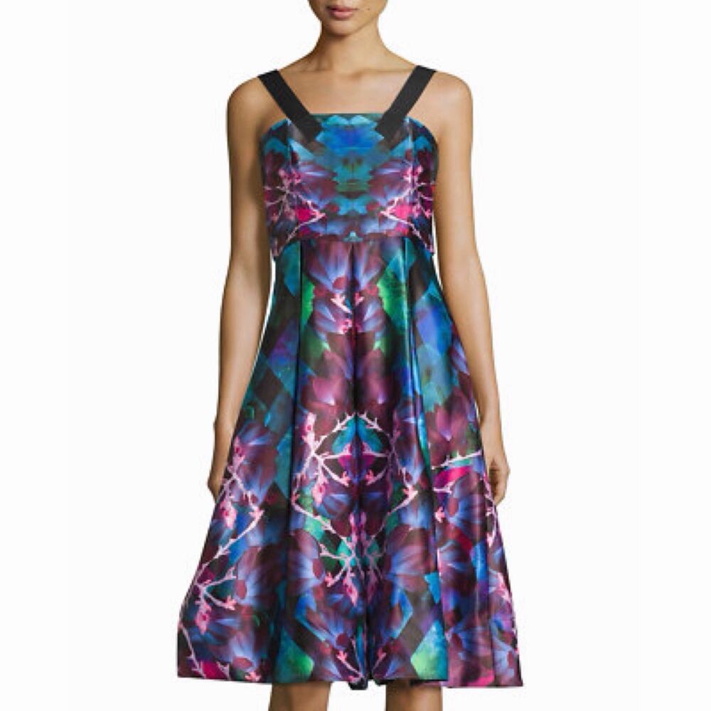 Mackenzi Mode Intrigue Spring Fling Floral Sleeveless A-Line Dress Size 8 $318